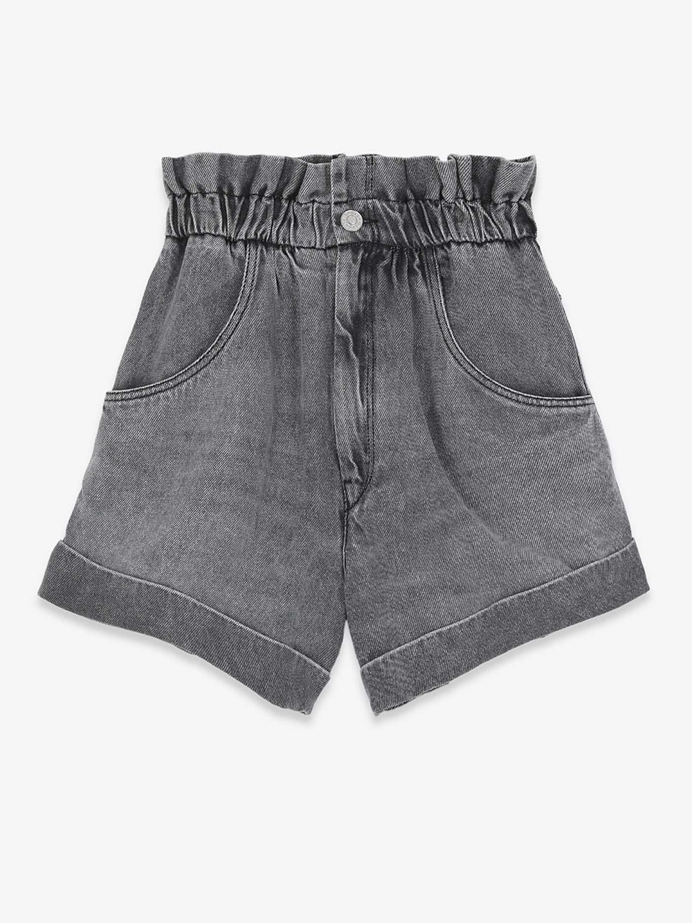 isabel marant Étoile Itea denim High-Rise Washed Gray Paperbag Shorts size34 us2